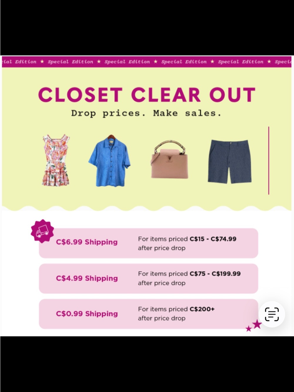 TODAY - May 8 Special Edition Closet Clear Out